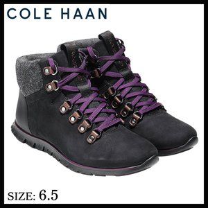 Cole Haan ZeroGrand Winter Hiker Boots Waterproof Black Elderberry sz6.5